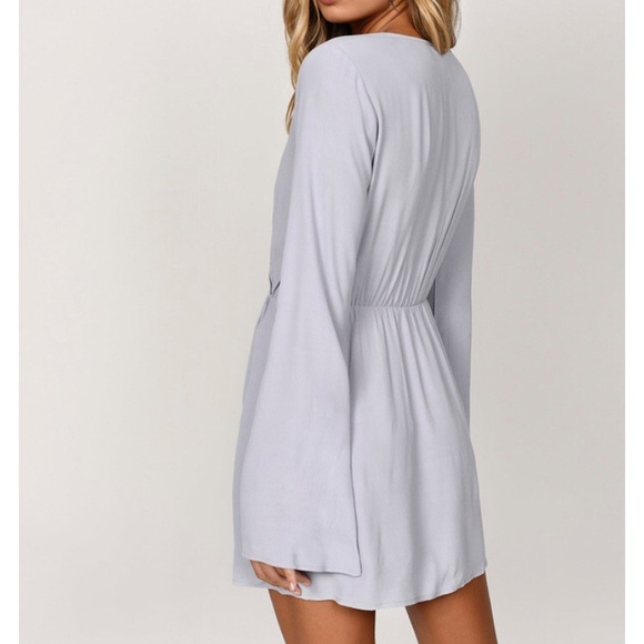 Grey Wrap Dress - Picture 3 of 3